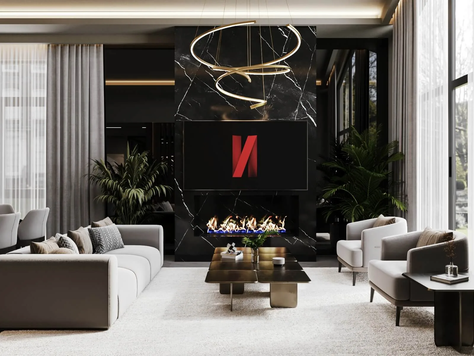 Natamam Villa, Luxury home architecture, Ankara interior design, Ankara house decoration, Ankara home renovation
